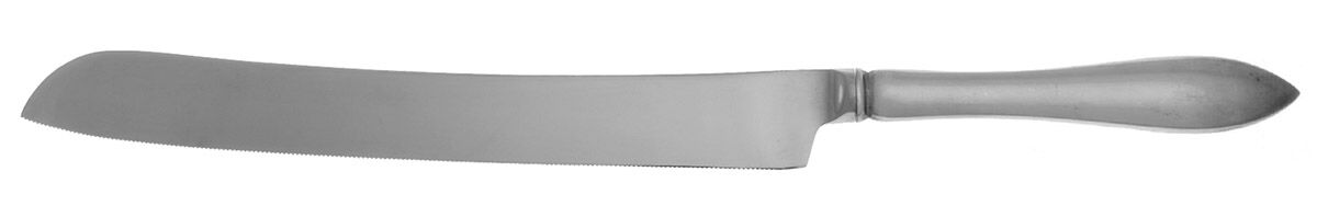 Pointed Antique (Sterling, 1895) Wedding Cake Knife with Stainless Blade HC by Reed & Barton-1
