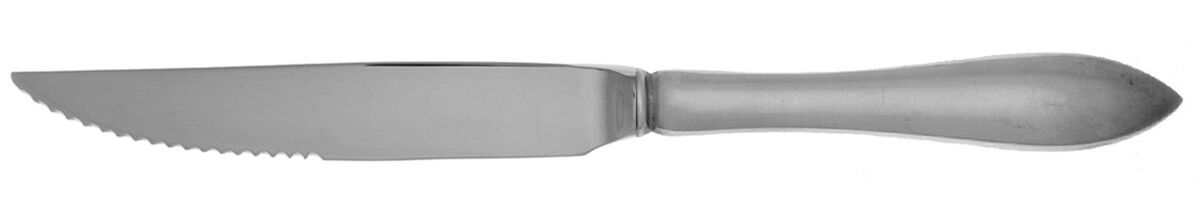 Pointed Antique (Sterling, 1895) Steak Knife Individual Hollow, Serrate HC by Reed & Barton-1