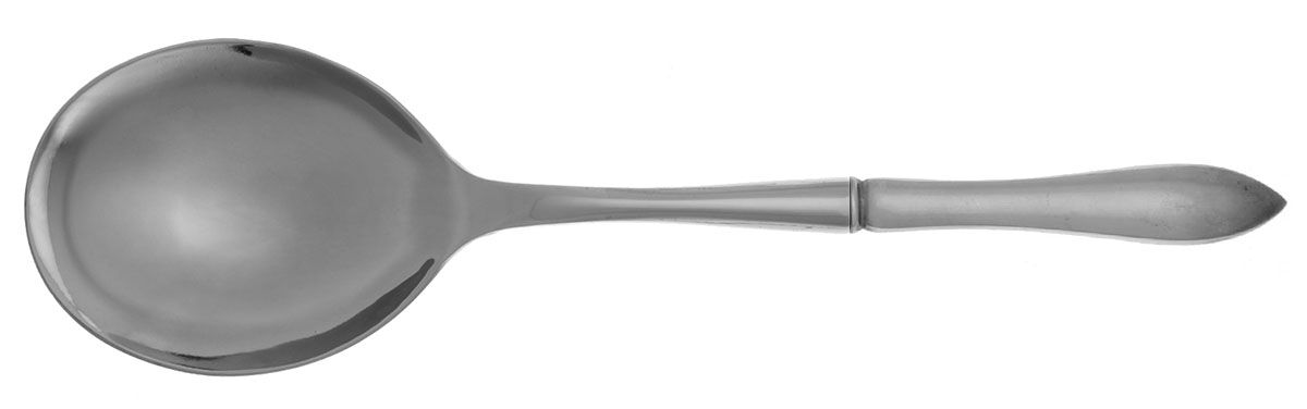 Pointed Antique (Sterling, 1895) Casserole Spoon with Smooth Stainless Bowl HC by Reed & Barton-1