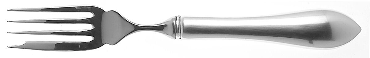 Pointed Antique (Sterling, 1895) Individual Hollow Fish Fork, Stainless Tines by Reed & Barton-1
