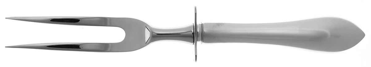 Pointed Antique (Sterling, 1895) Small Steak Carving Fork with Stainless Prongs by Reed & Barton-1