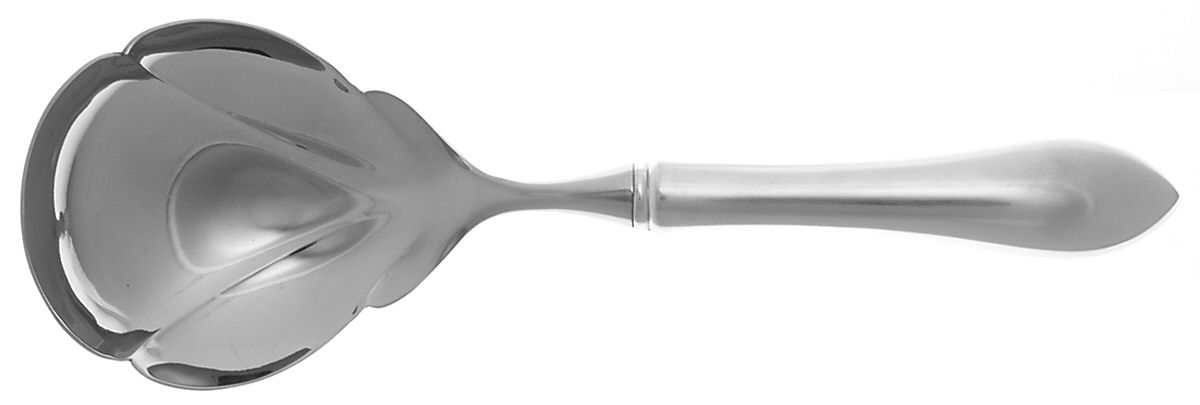 Pointed Antique (Sterling, 1895) Serving Spoon with Stainless Bowl by Reed & Barton-1