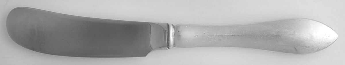Pointed Antique (Sterling, 1895) Butter Spreader Hollow Hdl-Paddle/Stainless Blade by Reed & Barton-1