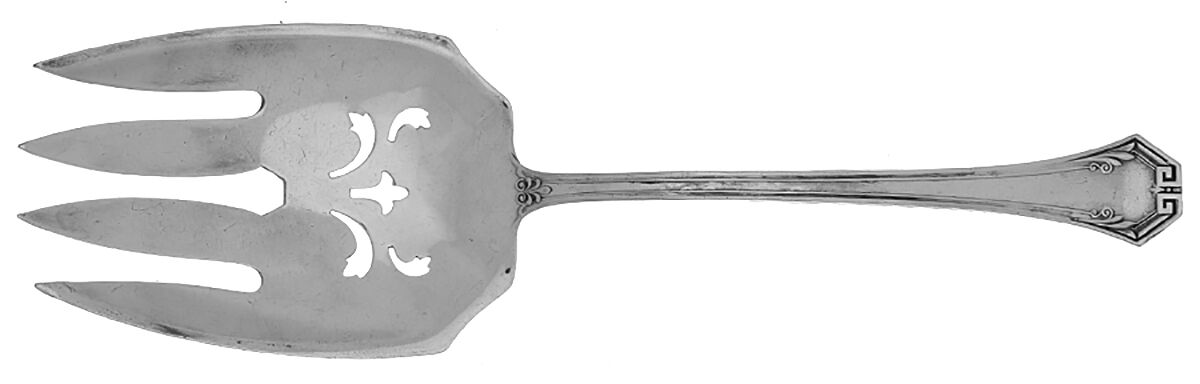 Pompeian (Silverplate, 1930) Solid Salad Serving Fork by Reed & Barton-1