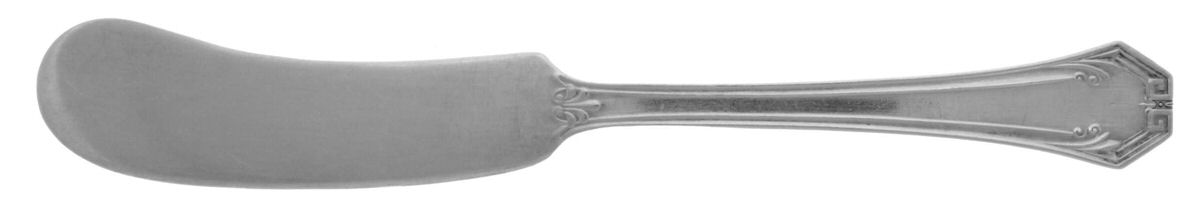 Pompeian (Silverplate, 1930) Flat Handle Butter Spreader by Reed & Barton-1