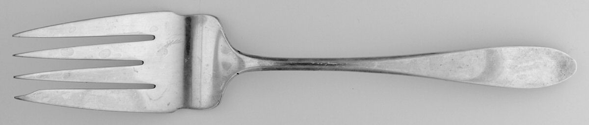 Queen Mary (Silverplate, 1930) Large Solid Cold Meat Serving Fork by Reed & Barton-1