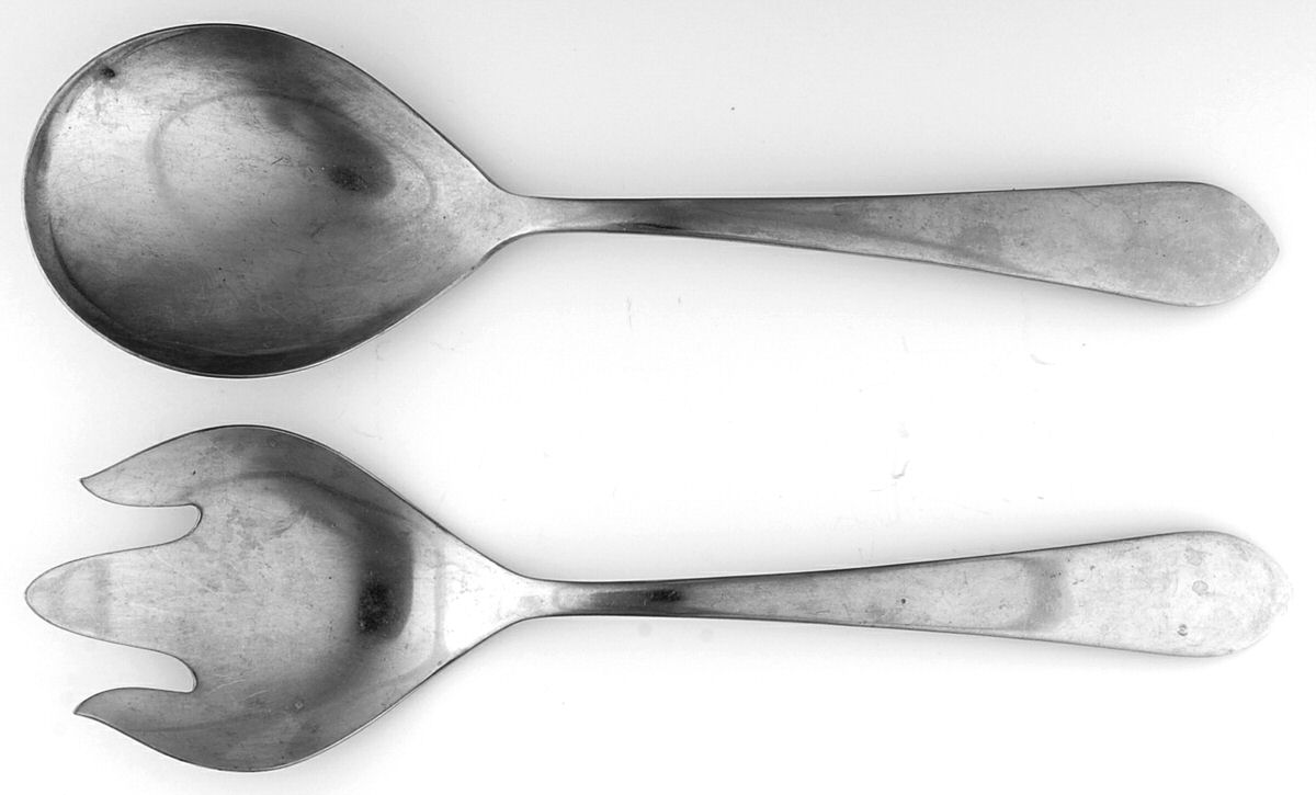 Rambouillet (Stainless) (2 Pc) Solid Salad Set by Reed & Barton-1