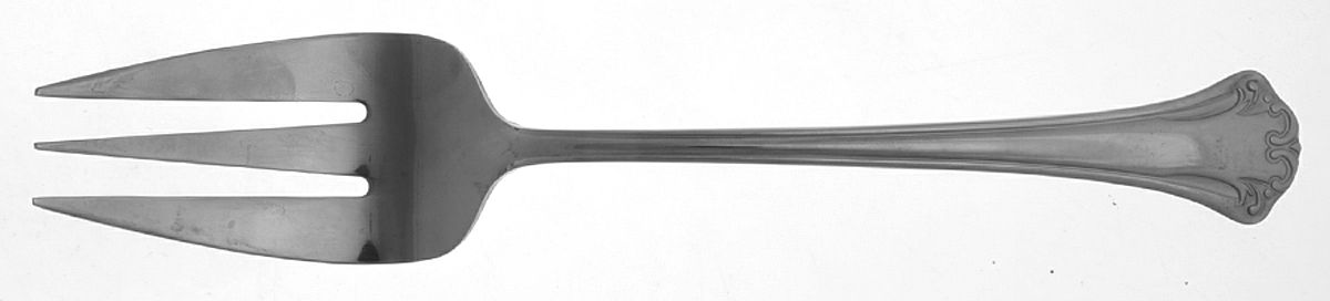 Lyndon (Stainless) Large Solid Cold Meat Serving Fork by Reed & Barton-1