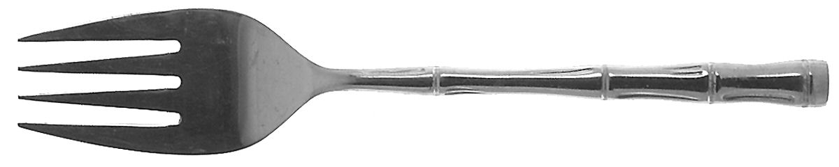 Regal Bamboo (Stainless) Medium Solid Cold Meat Serving Fork by Reed & Barton-1