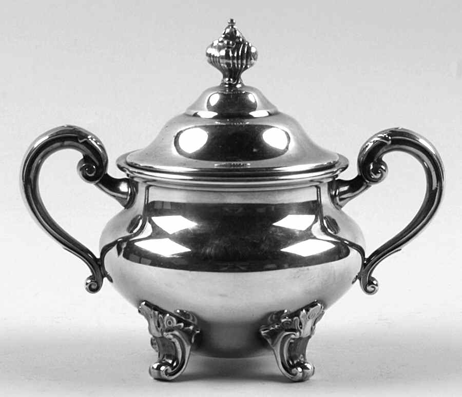 Regent-Plain (Silverplate Hollowware) Mini Sugar Bowl & Lid by Reed & Barton-1