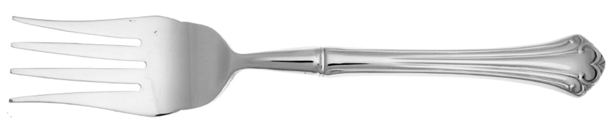 Regine (Stainless) Cold Meat Fork Large, Stainless Tines HC by Reed & Barton-1