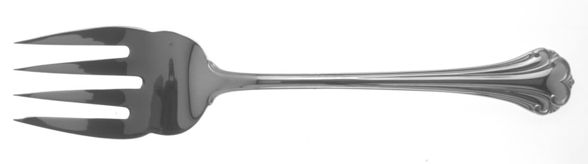 Regine (Stainless) Medium Solid Cold Meat Serving Fork by Reed & Barton-1