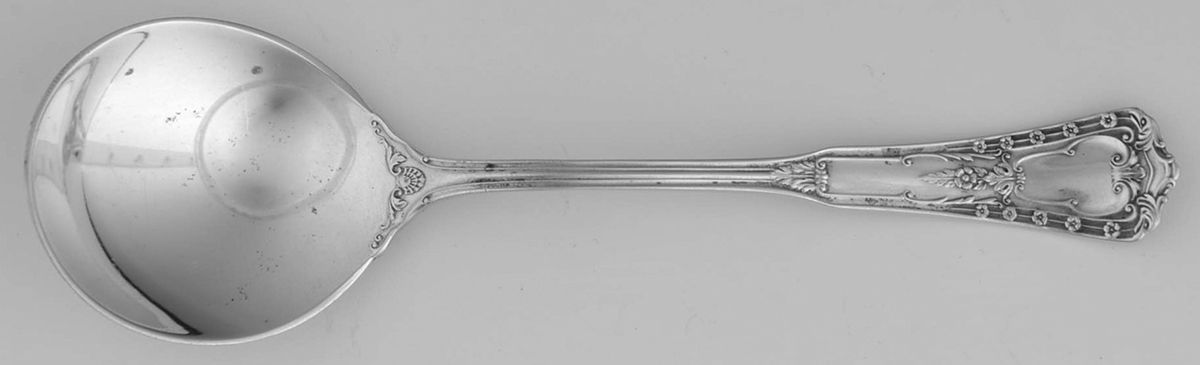 Rembrandt (Sterling, 1915) Round Bowl Soup Spoon (Bouillon) by Reed & Barton-1