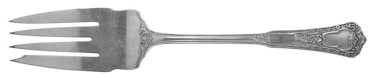 Rembrandt (Silverplate, 1935) Large Solid Cold Meat Serving Fork by Reed & Barton-1