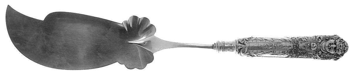 Renaissance (Silverplate, 1886, No Monos) Hollow Handle Fish Serving Knife, Silverplt Blade by Reed & Barton-1