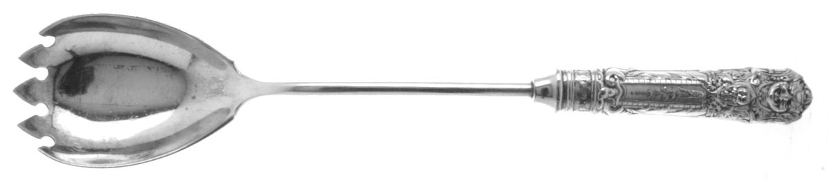 Renaissance (Silverplate, 1886, No Monos) Oversize Solid Salad Servng Fork by Reed & Barton-1