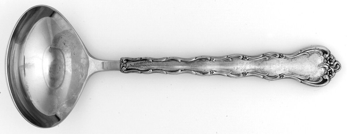 Rose Arbor (Sterling, 1979) Hollow Handle Gravy Ladle with Stainless Bowl by Reed & Barton-1