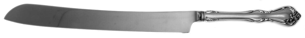 Rose Cascade (Sterling, 1957) Wedding Cake Knife with Stainless Blade HC by Reed & Barton-1