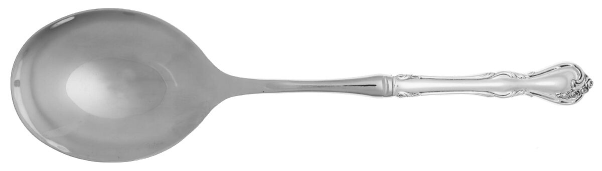 Rose Cascade (Sterling, 1957) Casserole Spoon with Smooth Stainless Bowl HC by Reed & Barton-1