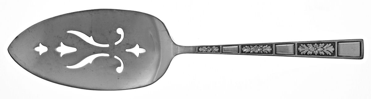 Roman Court (Silverplate, 1972) Solid Pierced Pie Server by Reed & Barton-1