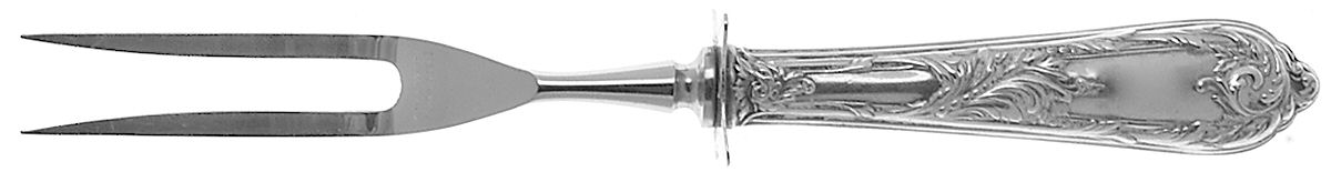 Romaine-Monique (Sterling, 1933, No Monos) Small Steak Carving Fork with Stainless Prongs by Reed & Barton-1