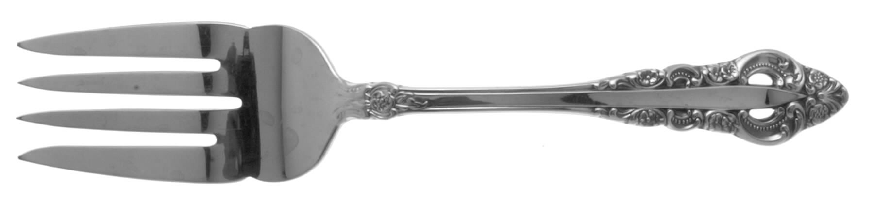 Royal Majesty (Stainless, 1971) Medium Solid Cold Meat Serving Fork by Reed & Barton-1