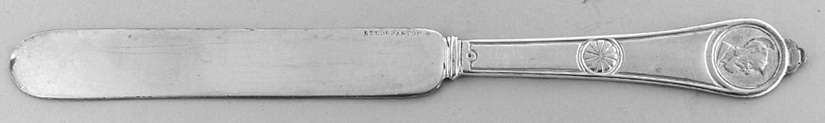 Roman Medallion (Silverplate, 1868) Solid Breakfast Knife by Reed & Barton-1