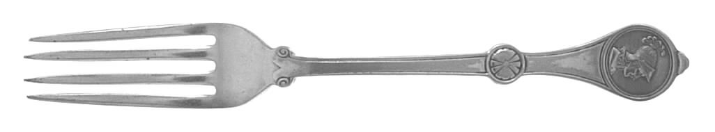 Roman Medallion (Silverplate, 1868) Fork by Reed & Barton-1