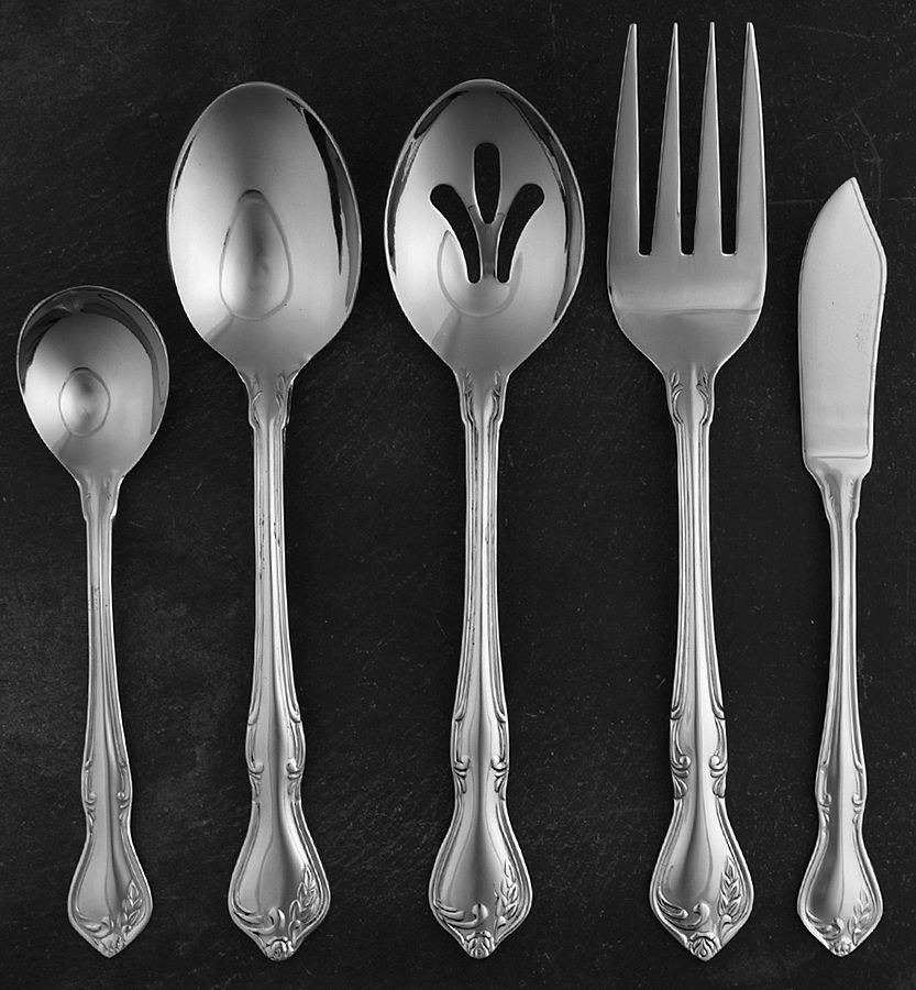 Rose Queen (Stainless) 5 Piece Hostess Set by Reed & Barton-1