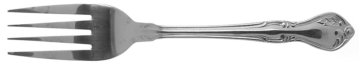 Rose Queen (Stainless) Medium Solid Cold Meat Serving Fork by Reed & Barton-1