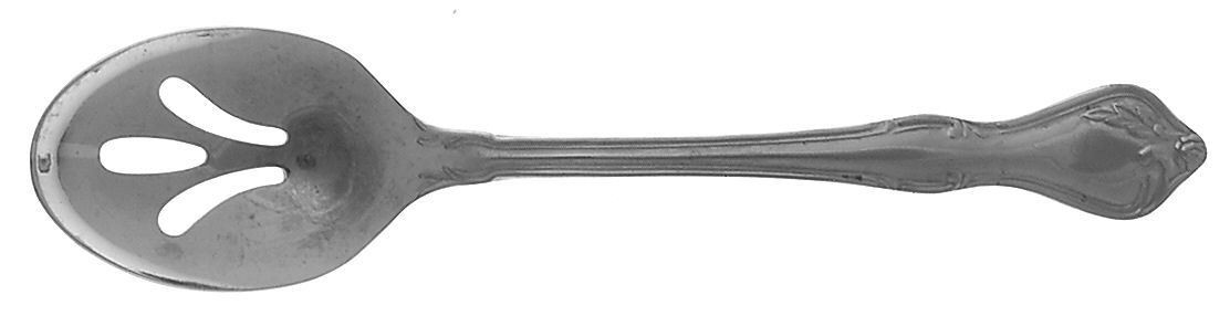 Rose Queen (Stainless) Pierced Tablespoon (Serving Spoon) by Reed & Barton-1