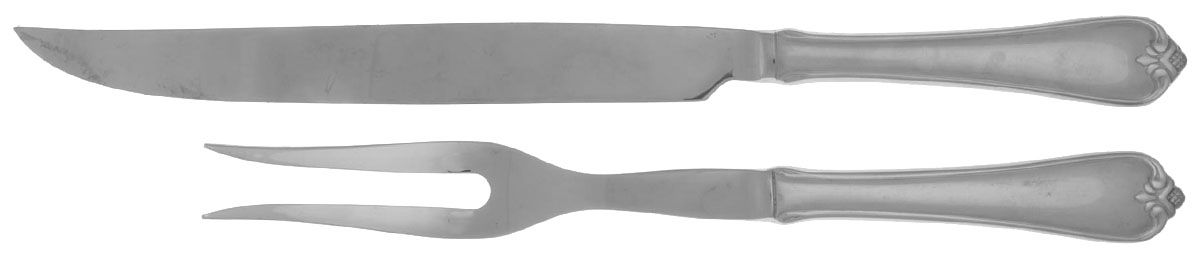 Rosecliff (Stainless, 1985) Large 2-Piece Roast Carving Set, Solid Piece by Reed & Barton-1