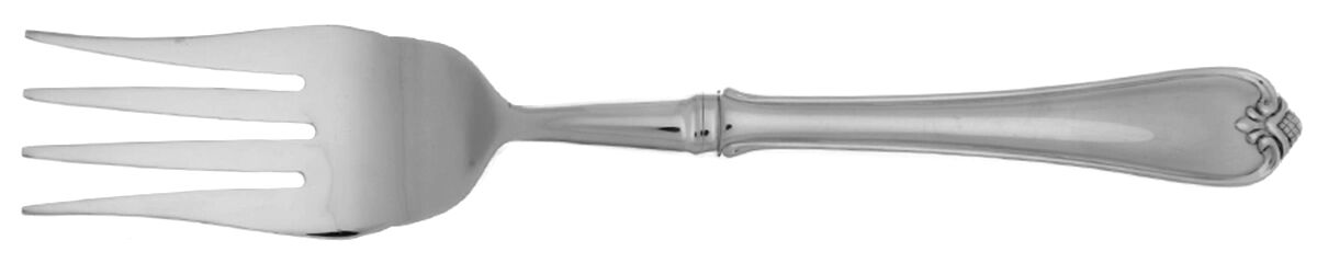 Rosecliff (Stainless, 1985) Cold Meat Fork Large, Stainless Tines HC by Reed & Barton-1