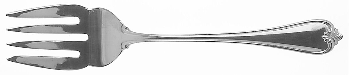 Rosecliff (Stainless, 1985) Medium Solid Cold Meat Serving Fork by Reed & Barton-1