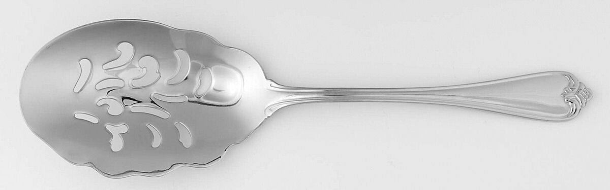 Rosecliff (Stainless, 1985) Solid Macaroni Server by Reed & Barton-1