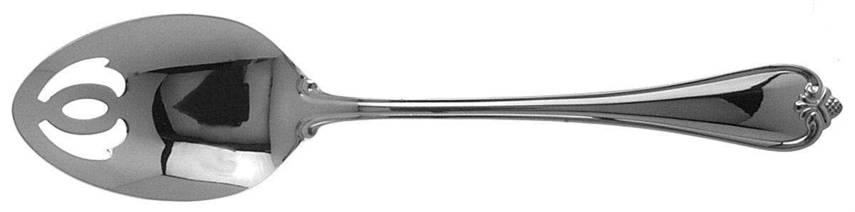 Rosecliff (Stainless, 1985) Pierced Tablespoon (Serving Spoon) by Reed & Barton-1