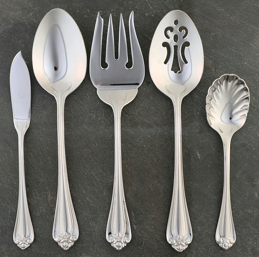 Roseland (Stainless) 5 Piece Hostess Set by Reed & Barton-1