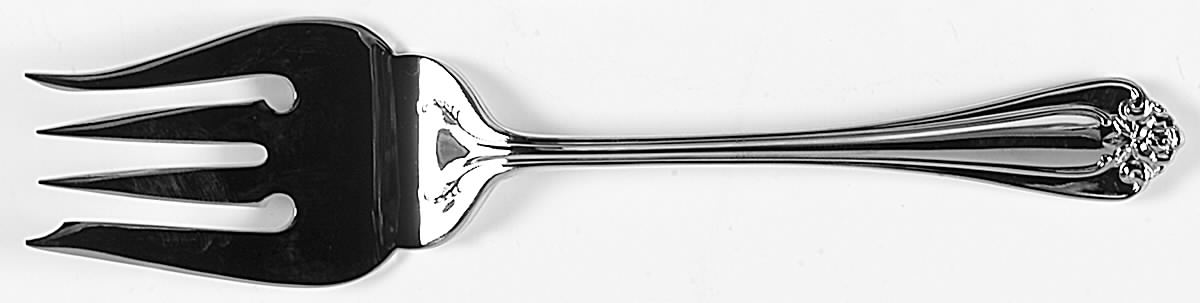 Roseland (Stainless) Medium Solid Cold Meat Serving Fork by Reed & Barton-1