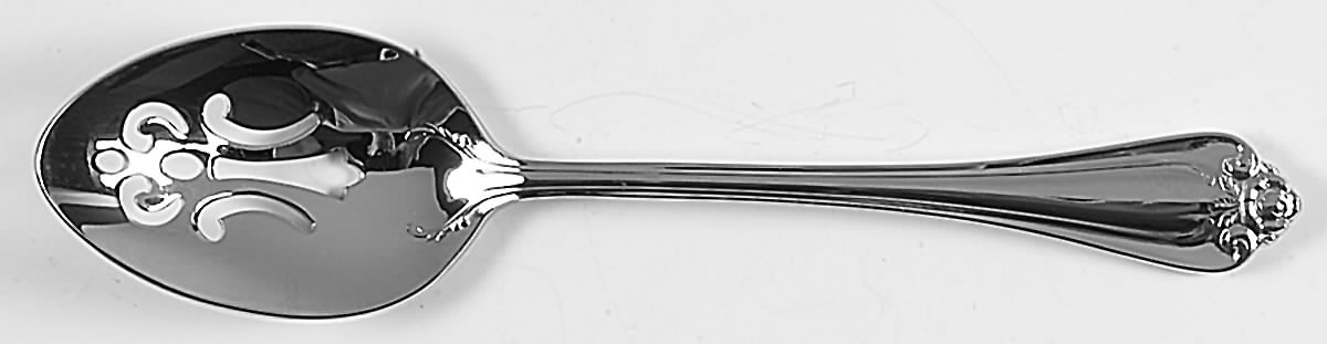 Roseland (Stainless) Pierced Tablespoon (Serving Spoon) by Reed & Barton-1