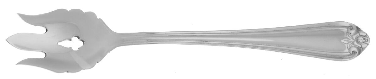 Rosebud (Stainless) Vegetable Serving Fork Solid  HC by Reed & Barton-1