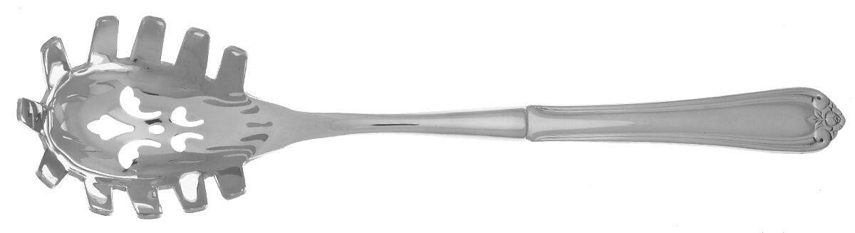 Rosebud (Stainless) Pasta Server with Stainless Bowl HC by Reed & Barton-1