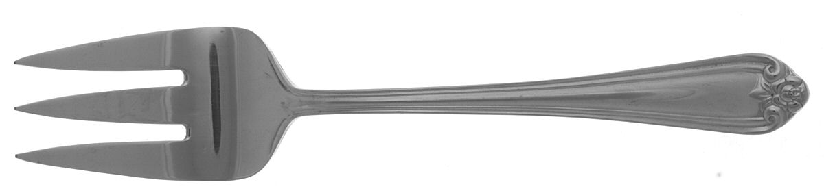 Rosebud (Stainless) Medium Solid Cold Meat Serving Fork by Reed & Barton-1