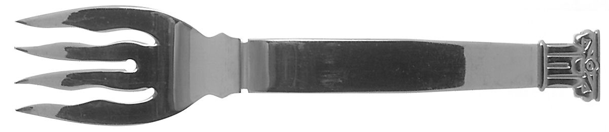 Scott Brown Venturi (Stainless) Medium Solid Cold Meat Serving Fork by Reed & Barton-1