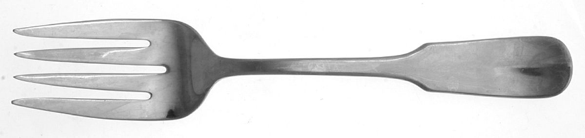 Salem (Stainless, 1977) Medium Solid Cold Meat Serving Fork by Reed & Barton-1