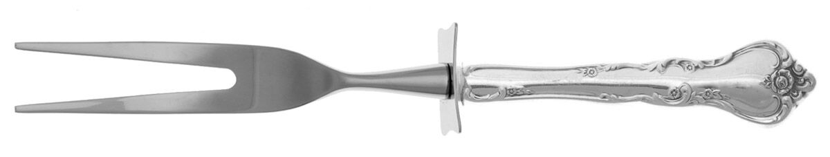 Savannah (Sterling, 1962, No Monograms) Carving Fork Small with Stainless Prongs HC by Reed & Barton-1
