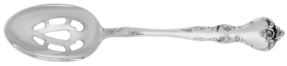 Savannah (Sterling, 1962, No Monograms) Pierced Tablespoon (Serving Spoon) HC by Reed & Barton-1