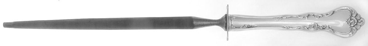 Savannah (Sterling, 1962, No Monograms) Large Knife Sharpener-Steel Rod w/Sterling Guard by Reed & Barton-1