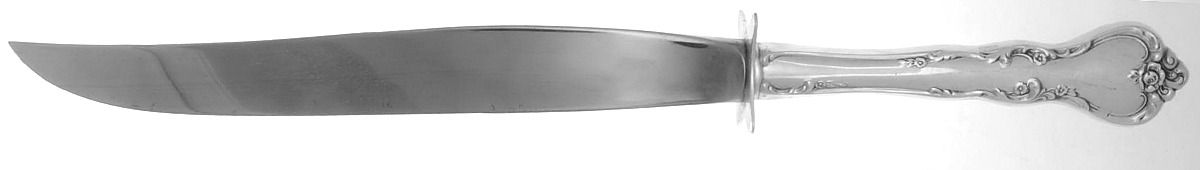 Savannah (Sterling, 1962, No Monograms) Large Carving/Roast Knife StnlBl w/Sterling Guard by Reed & Barton-1