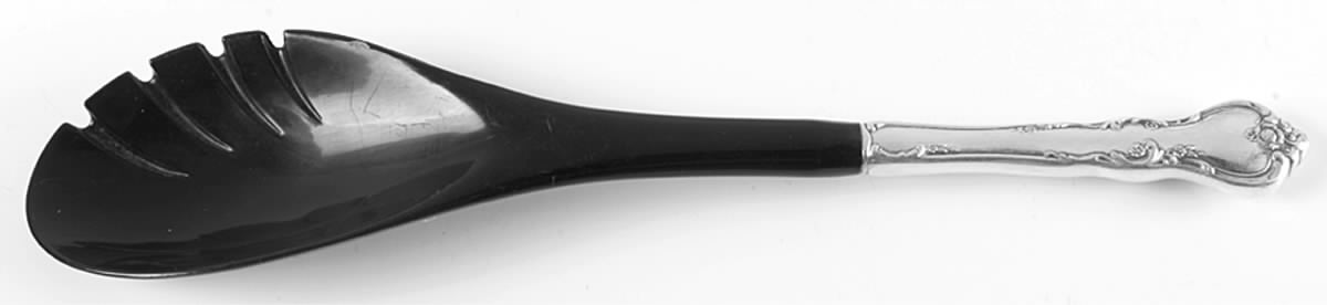 Savannah (Sterling, 1962, No Monograms) Salad Serving Fork with Plastic Prongs by Reed & Barton-1