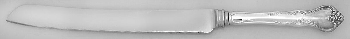 Savannah (Sterling, 1962, No Monograms) Wedding Cake Knife with Stainless Blade by Reed & Barton-1